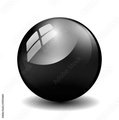 Glas Kugel Schwarz