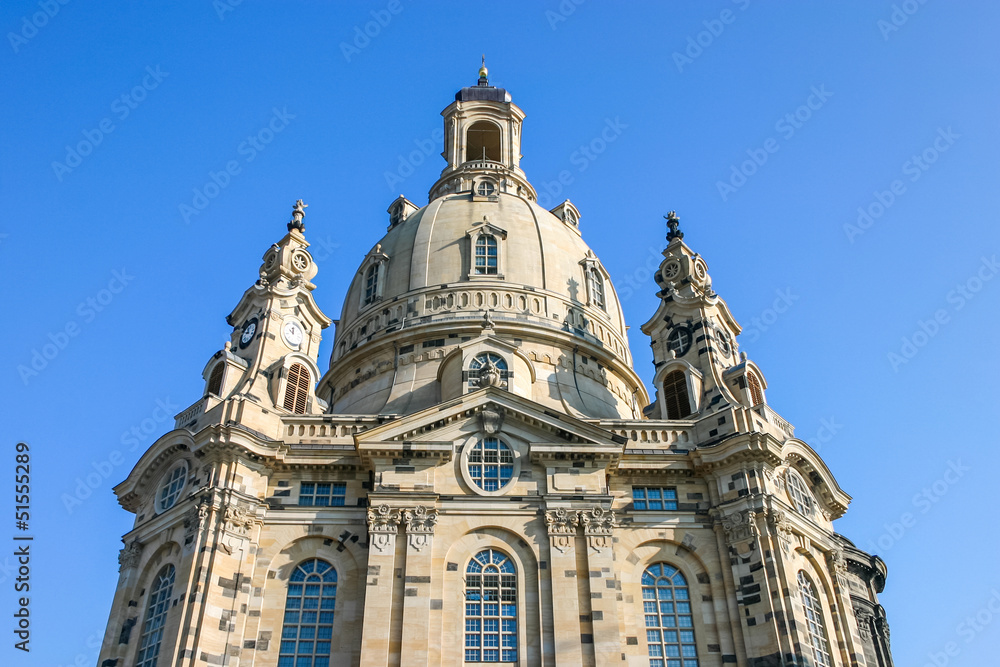 Frauenkirche Dresden Saxony Germany from underneath