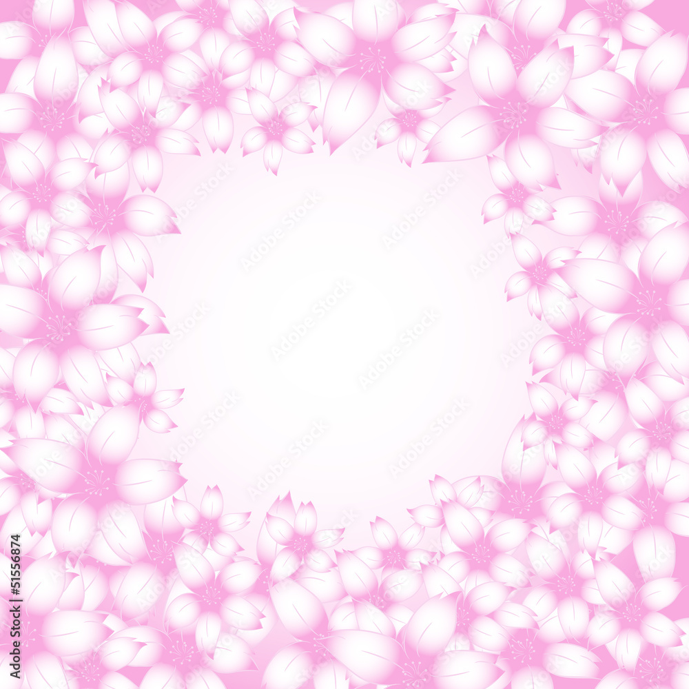 cornice rosa con fiorellini