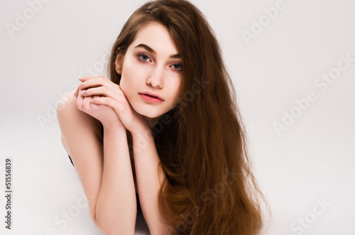 Beautiful woman with gorgeous healthy long hair.