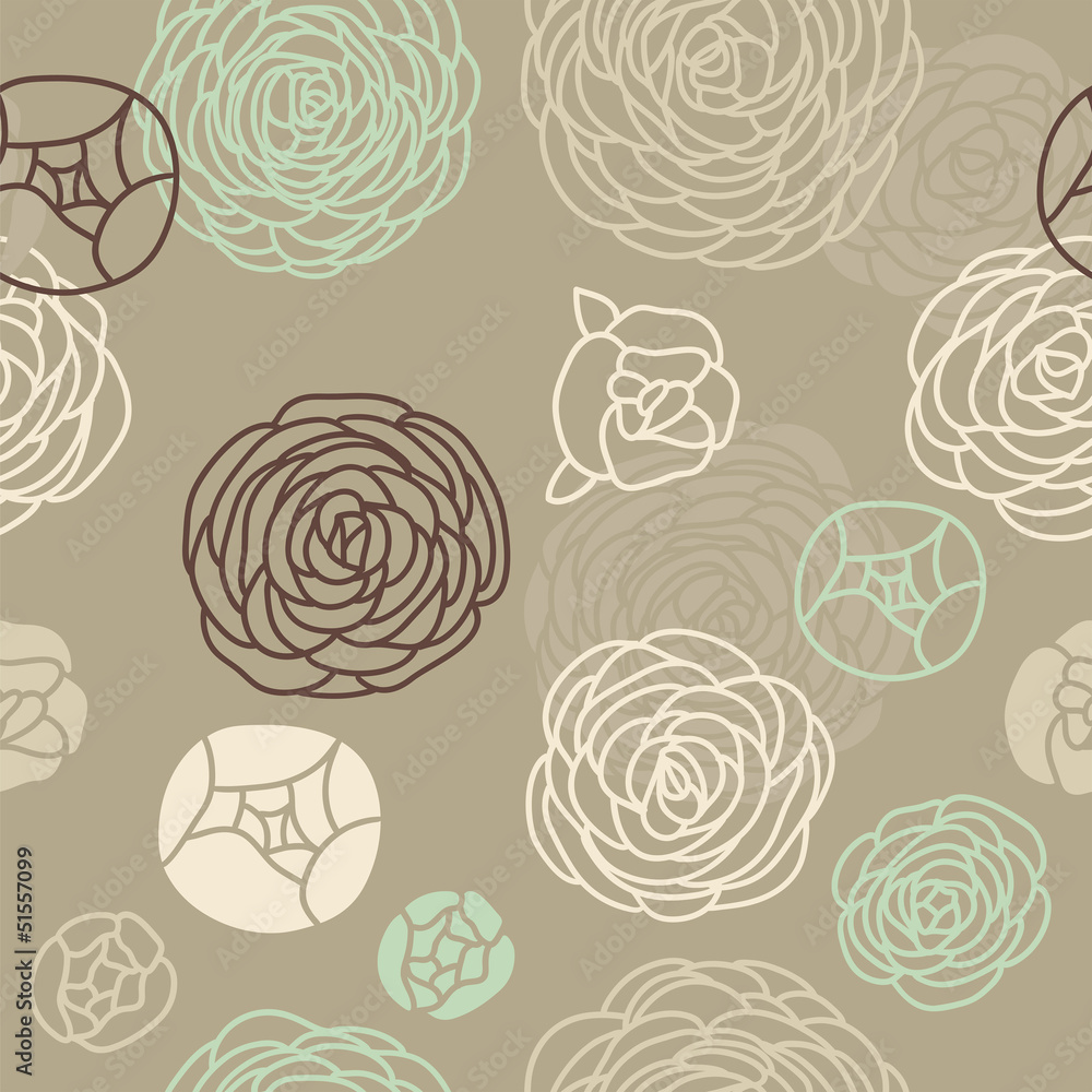 Vector beautiful seamless floral pattern Vector beautiful seamless floral pattern