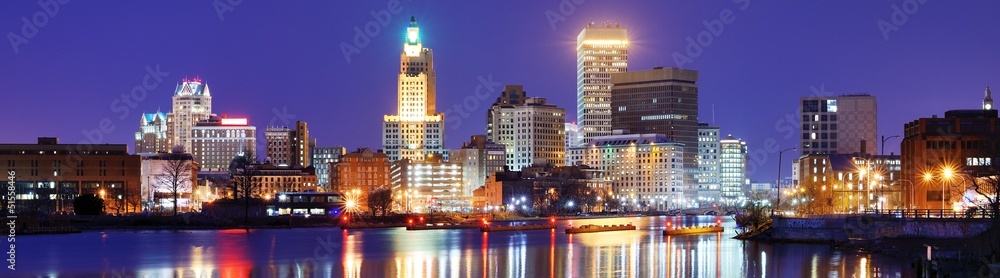 Obraz premium Providence, Rhode Island Skyline