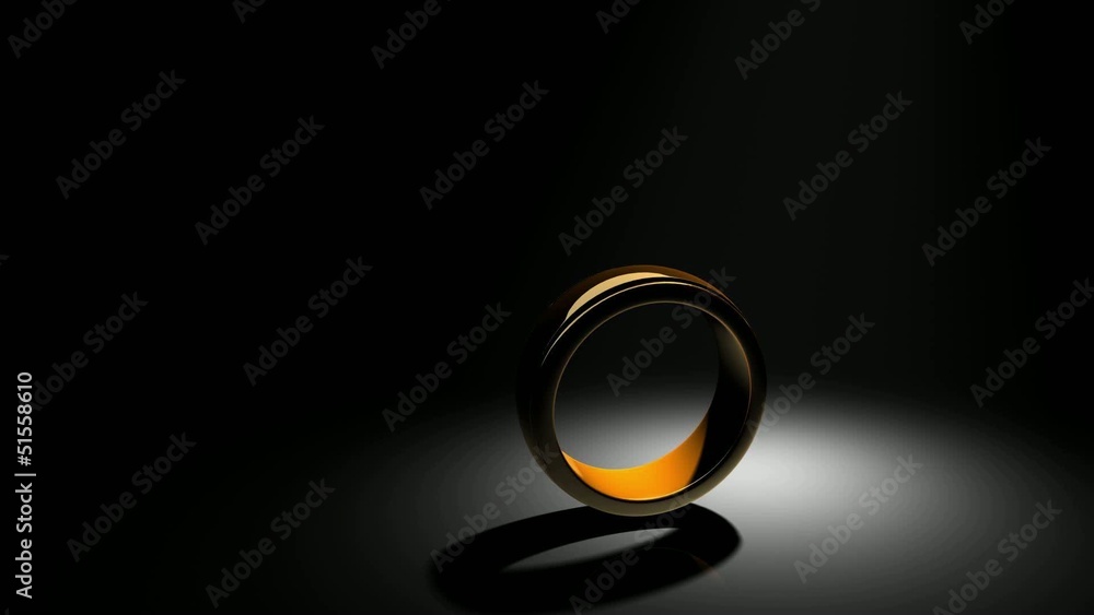 Rolling Gold Wedding Ring in Spotlight Rolling Gold Wedding Ring in Spotlight