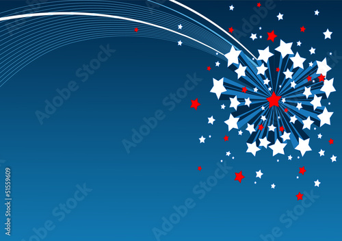 American starburst background