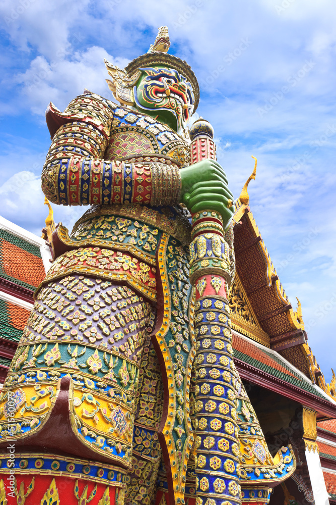 Demon Guardian at Wat Phra Kaew, Temple of the Emerald Buddha, B