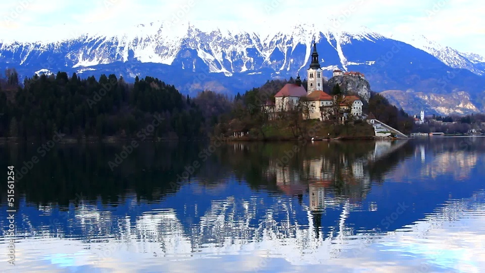 Lake Bled, early spring, Slovenia, Europe. Lake Bled, early spring, Slovenia, Europe.