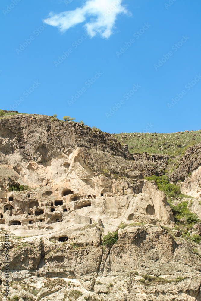 Fototapeta premium medieval cave city monastery Vardzia,Georgia,Transcaucasus