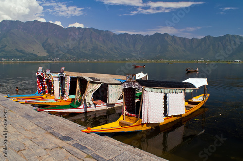Shikara boats on Dal lake photo