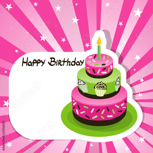 Template greeting card, vector