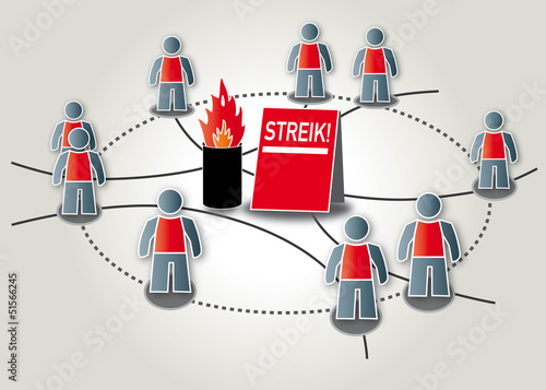 Streik, streiken, Gewerkschaft, Arbeitskampf, Lohnerhöhung