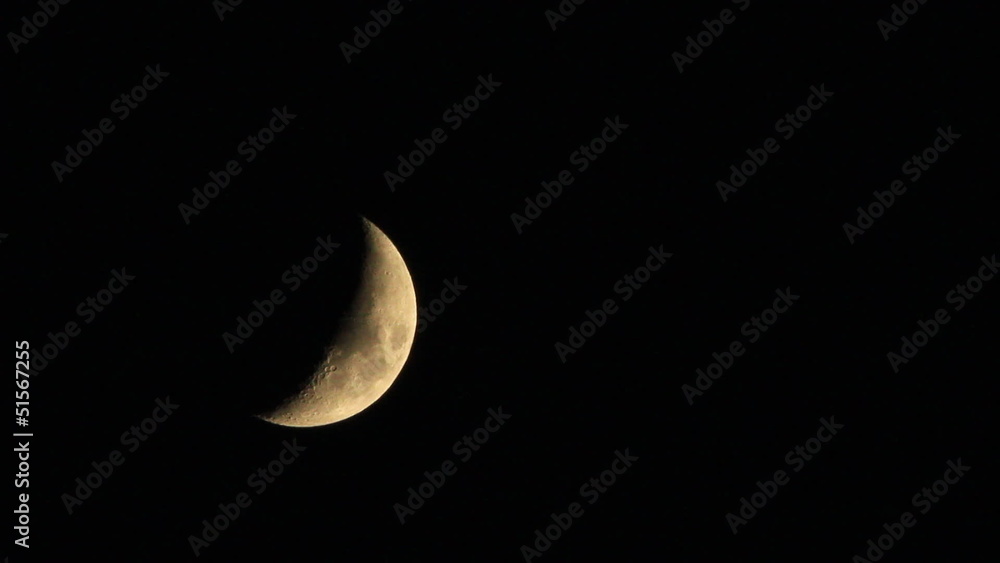 Movement of the moon on the sky. Time lapse Movement of the moon on the sky. Time lapse
