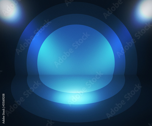Fototapeta Naklejka Na Ścianę i Meble -  Retro Spotlight Blue Background