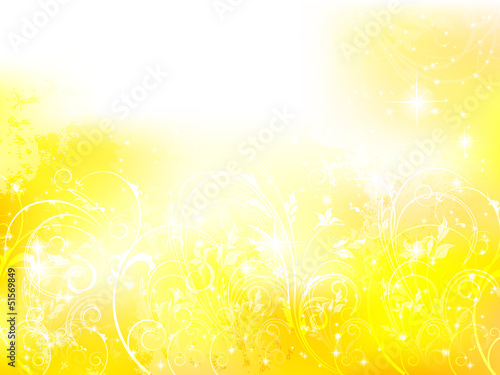 背景　金　植物　シダ