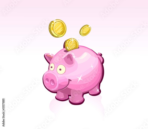 Piggy bank vector