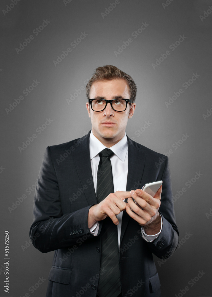 Man with smartphone Man with smartphone