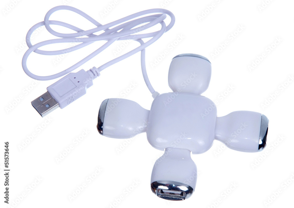 usb hub isolated on white usb hub isolated on white
