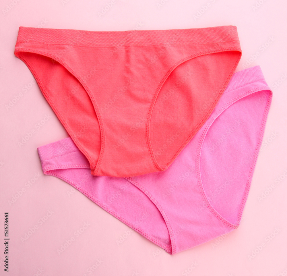 Womans panties, on bright background