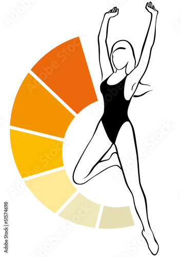 Donna in forma con energia al top