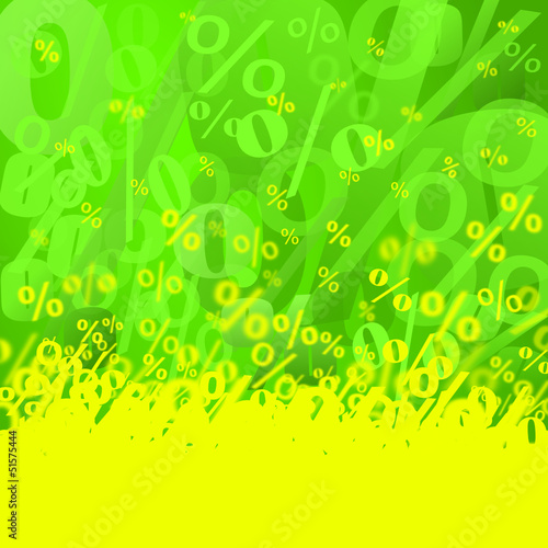 Sale, green background
