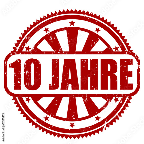 10 Jahre, stempel