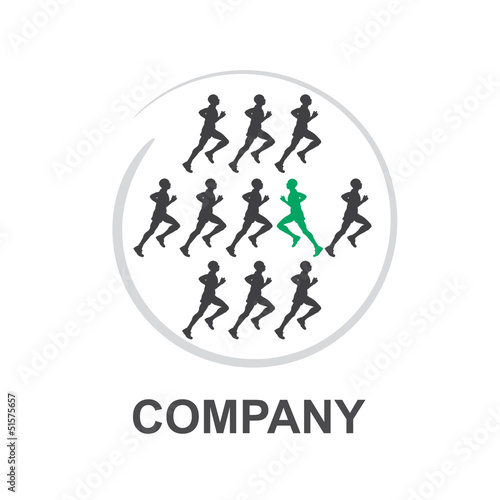 Vector Logo Running against the current