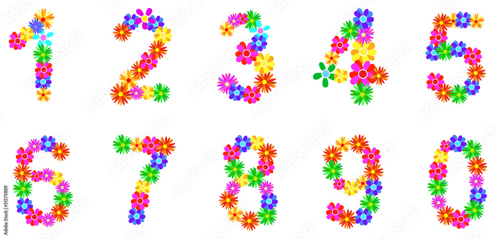 Spring Flower Numbers Set Spring Flower Numbers Set