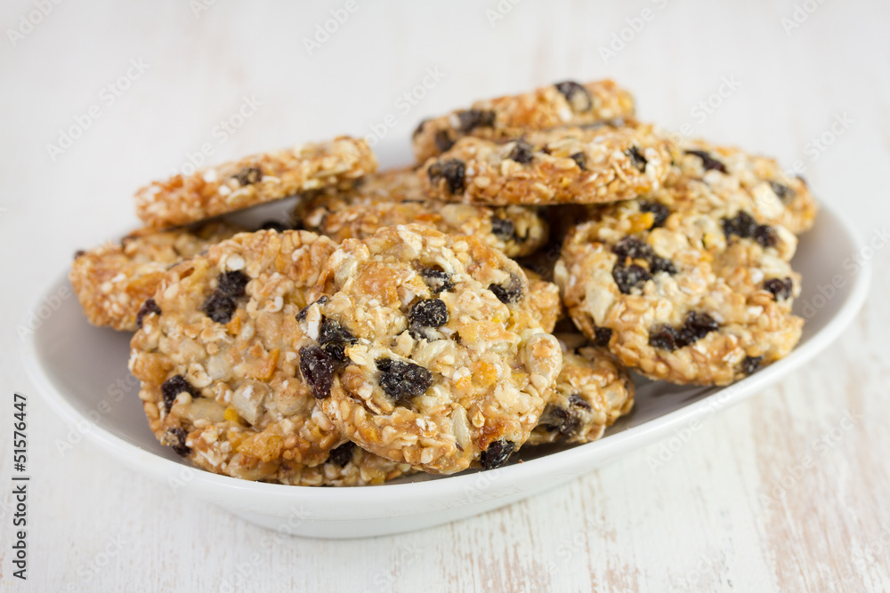 cookies on white dish cookies on white dish