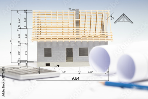 Eigenheim auf dem Reißbrett
