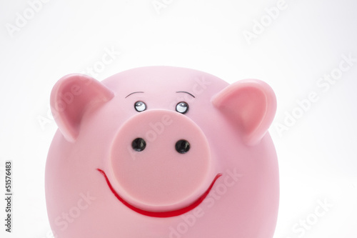 Smiling piggy bank