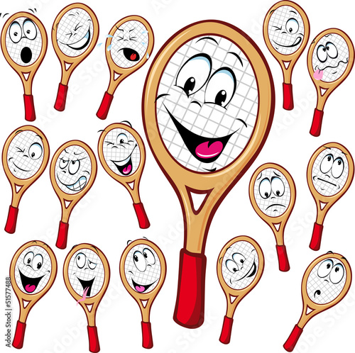 Tennis racket cartoon