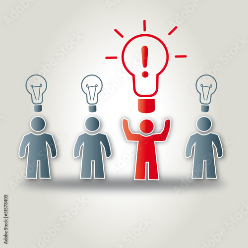 Geistesblitz, Idee, Innovation, Heureka, Eingebung