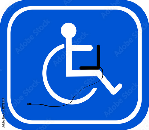 handicap symbol using laptop