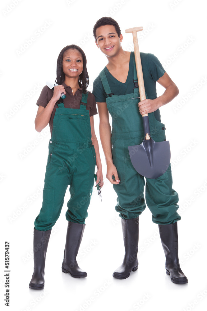 Fototapeta premium Couple Of Garden Workers