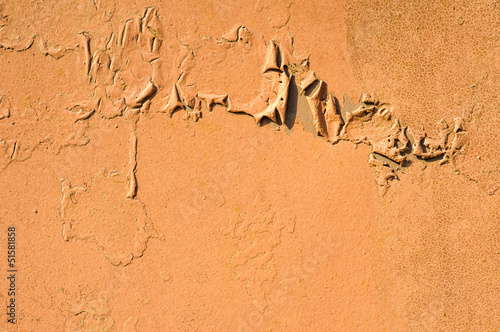Orange old wall texture for background or decoration