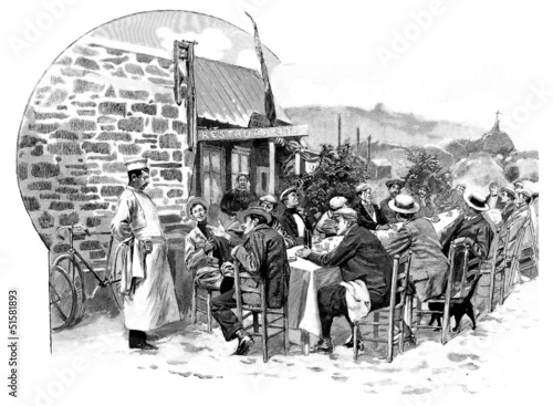 Foto Sunday Scene : Rural Restaurant - 19th century