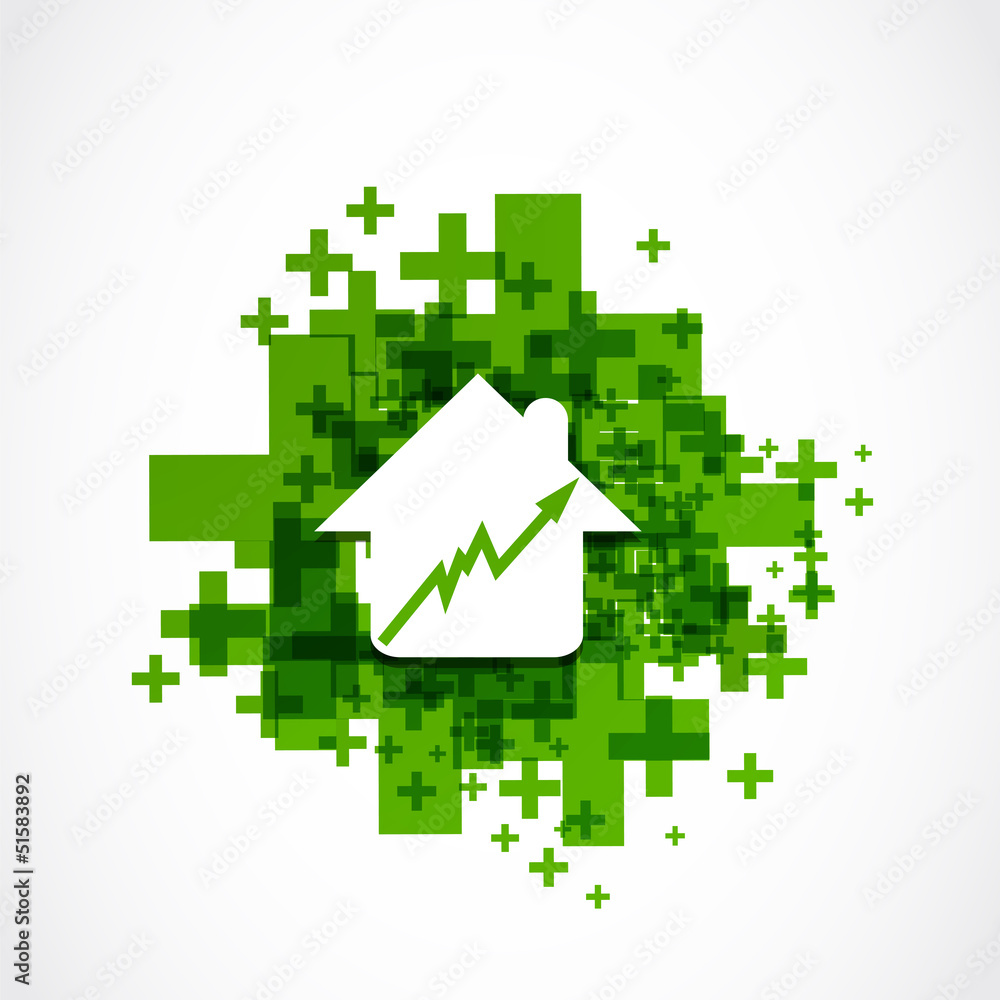 House prices rising positive business concept House prices rising positive business concept