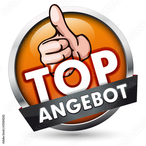 Button Top Angebot Orange