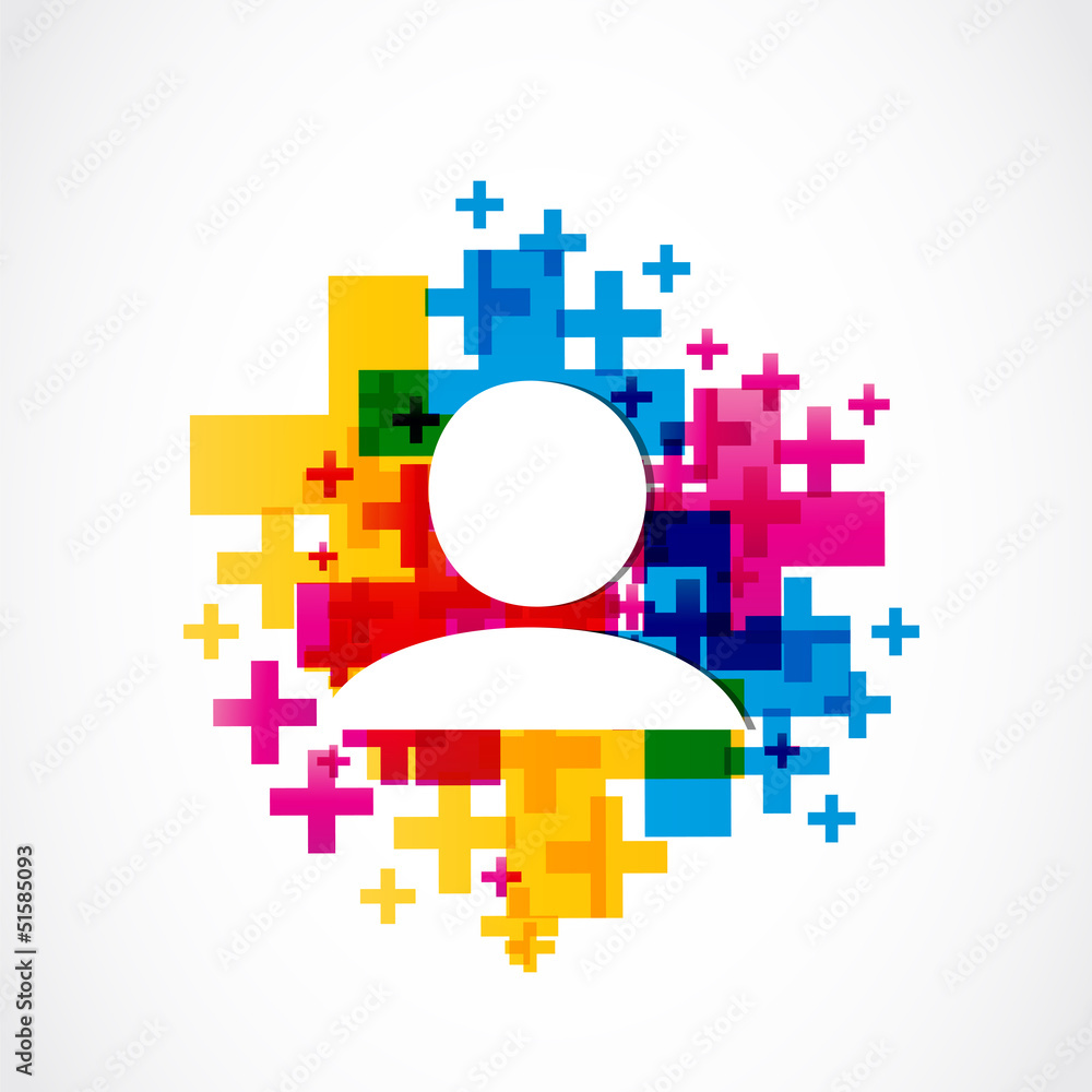 Fototapeta premium colorful add a friend concept