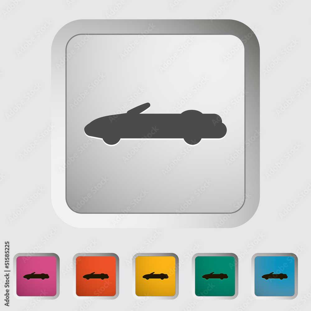 Convertible top down. Single icon. Vector illustration. Convertible top down. Single icon. Vector illustration.