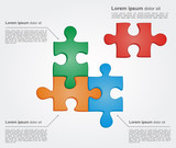 Concept puzzle with place for text. Vector for business design