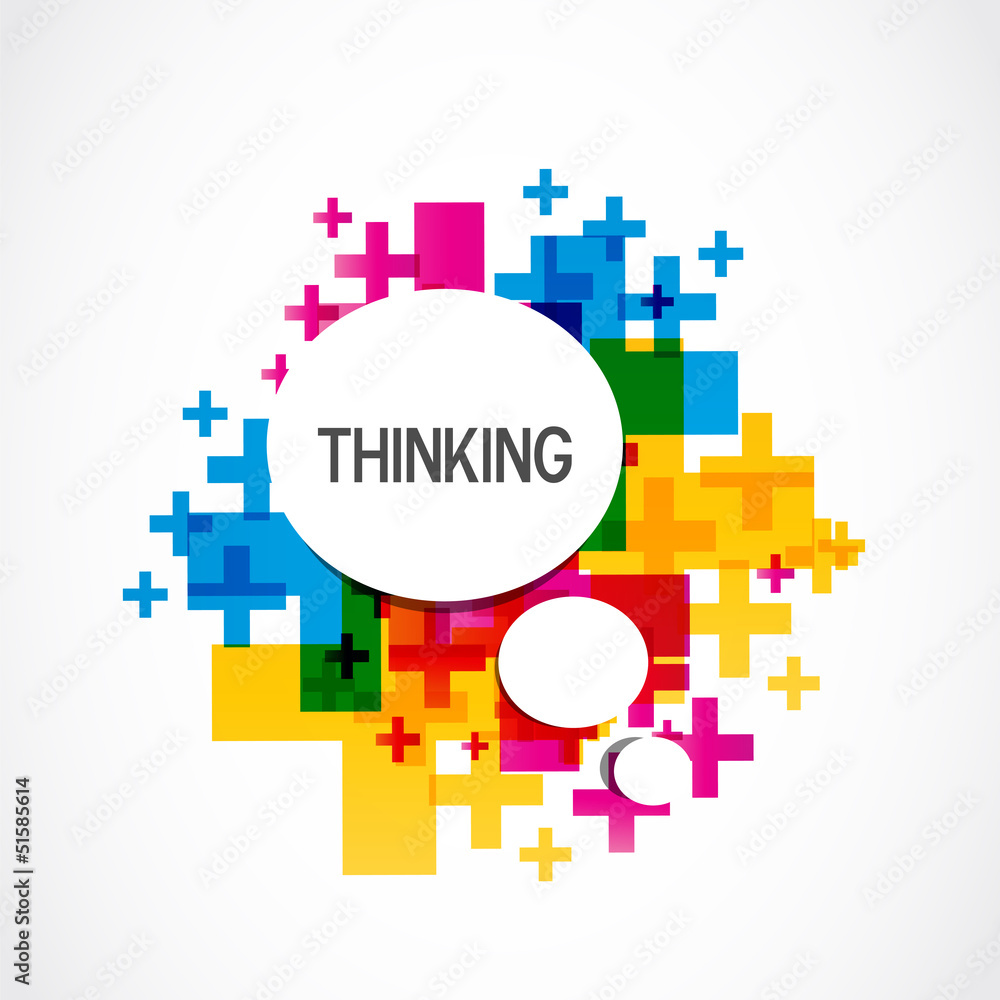Obraz premium Colorful Positive Thinking Background