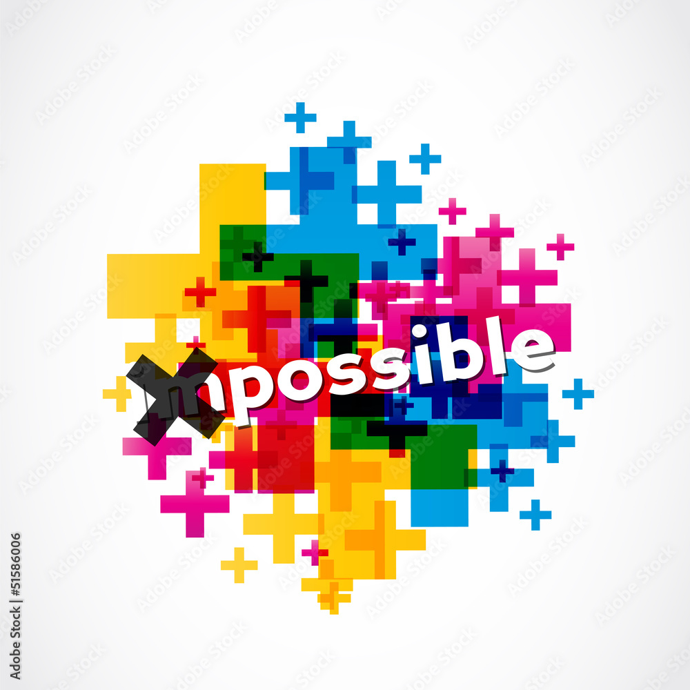 colorful impossible to possible illustration colorful impossible to possible illustration