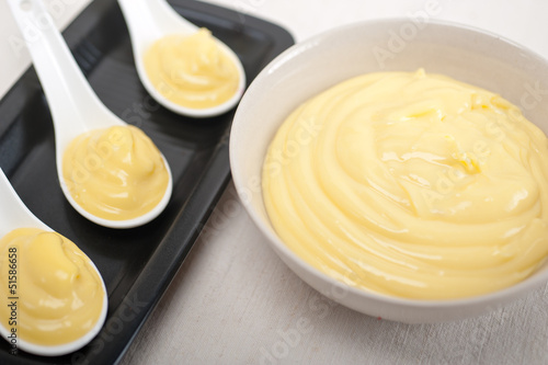 Fotografie, Tablou custard vanilla pastry cream