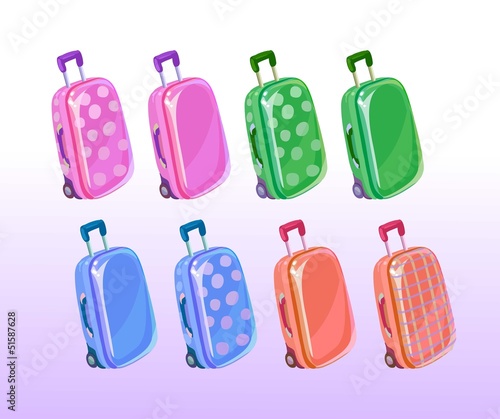 Suitcases illustration vector