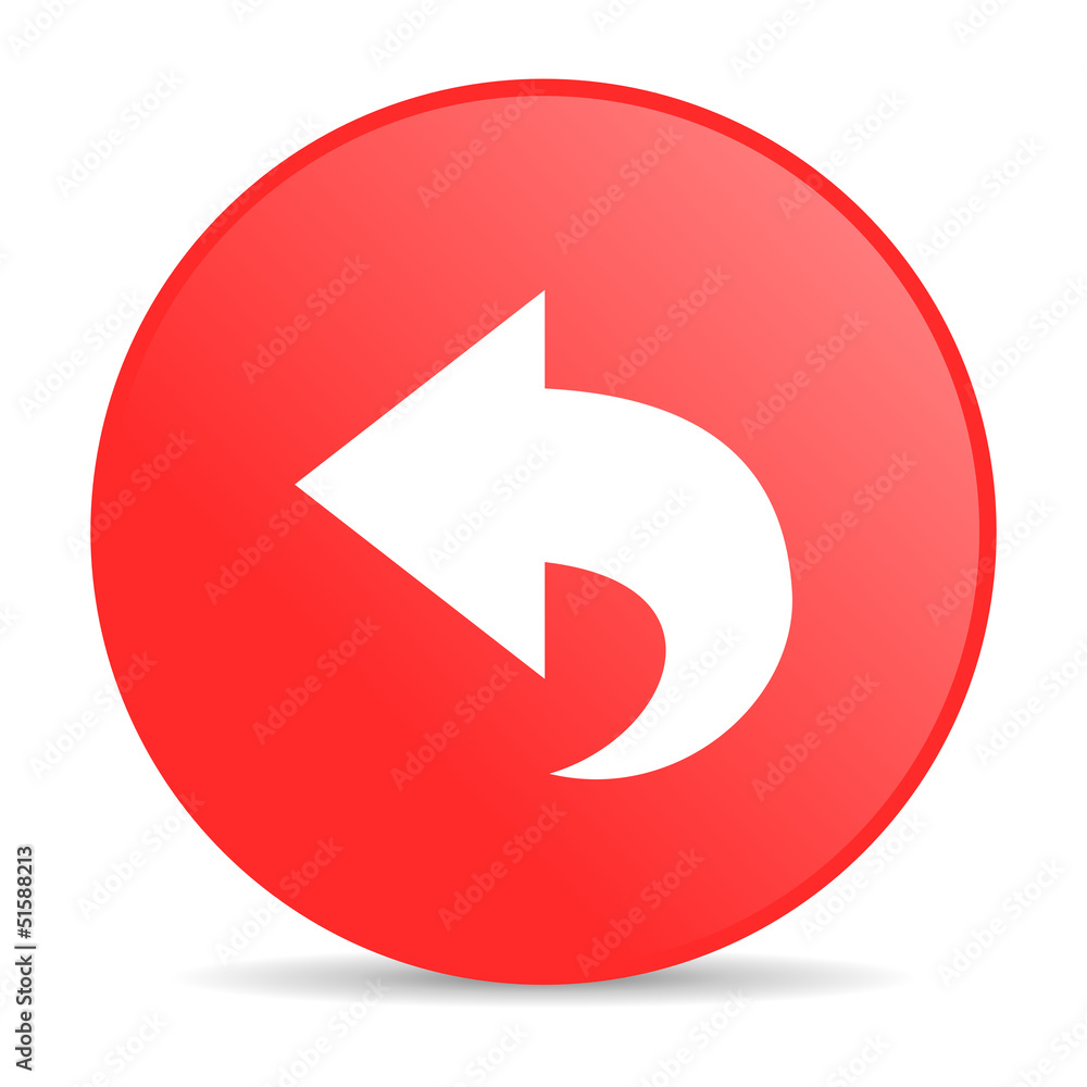 back red circle web glossy icon