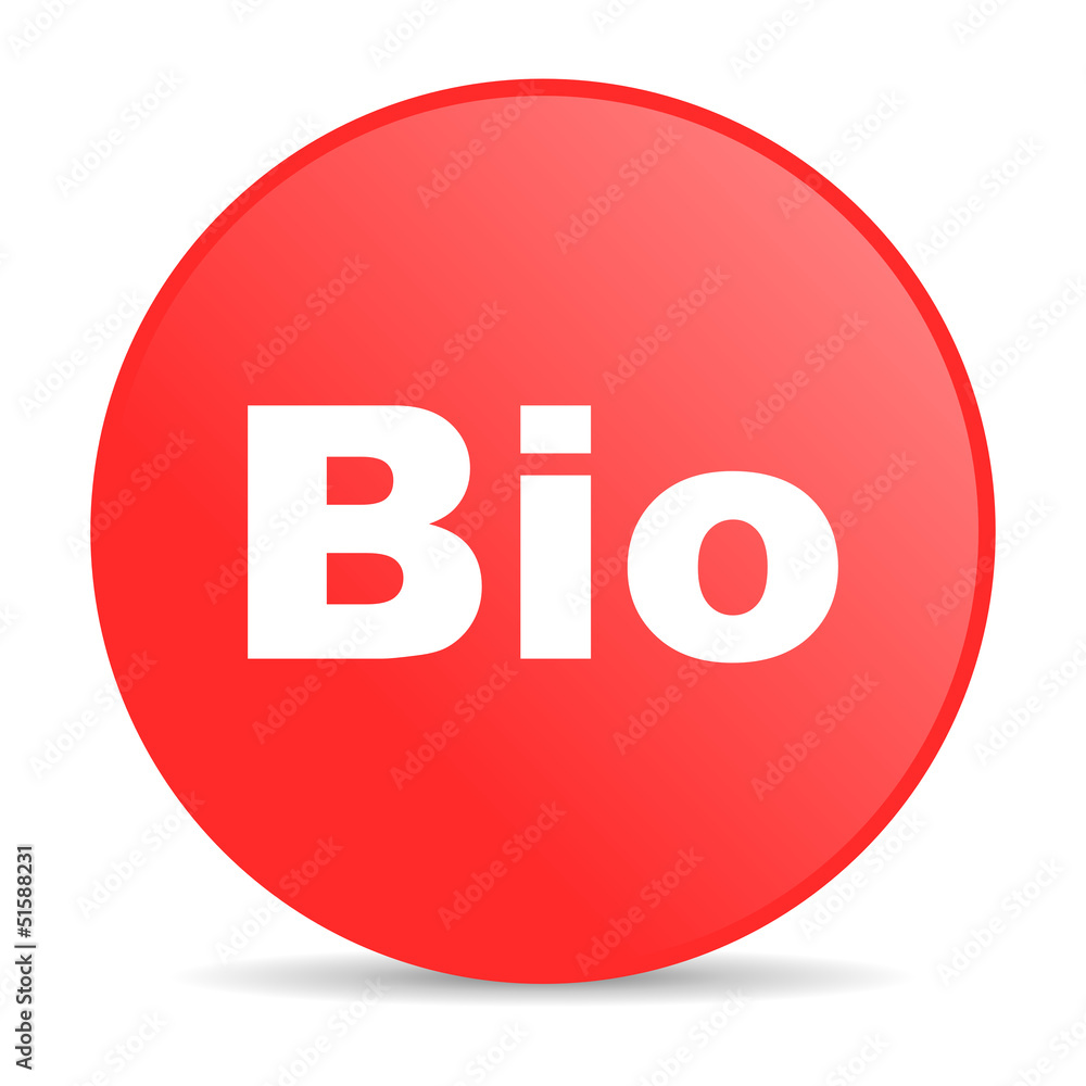 bio red circle web glossy icon bio red circle web glossy icon