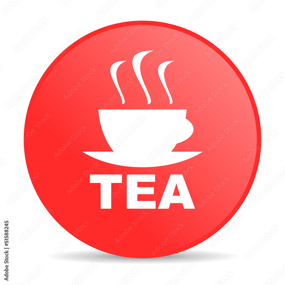 tea red circle web glossy icon tea red circle web glossy icon