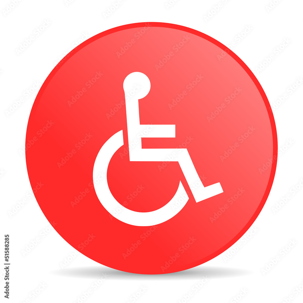 accessibility red circle web glossy icon accessibility red circle web glossy icon