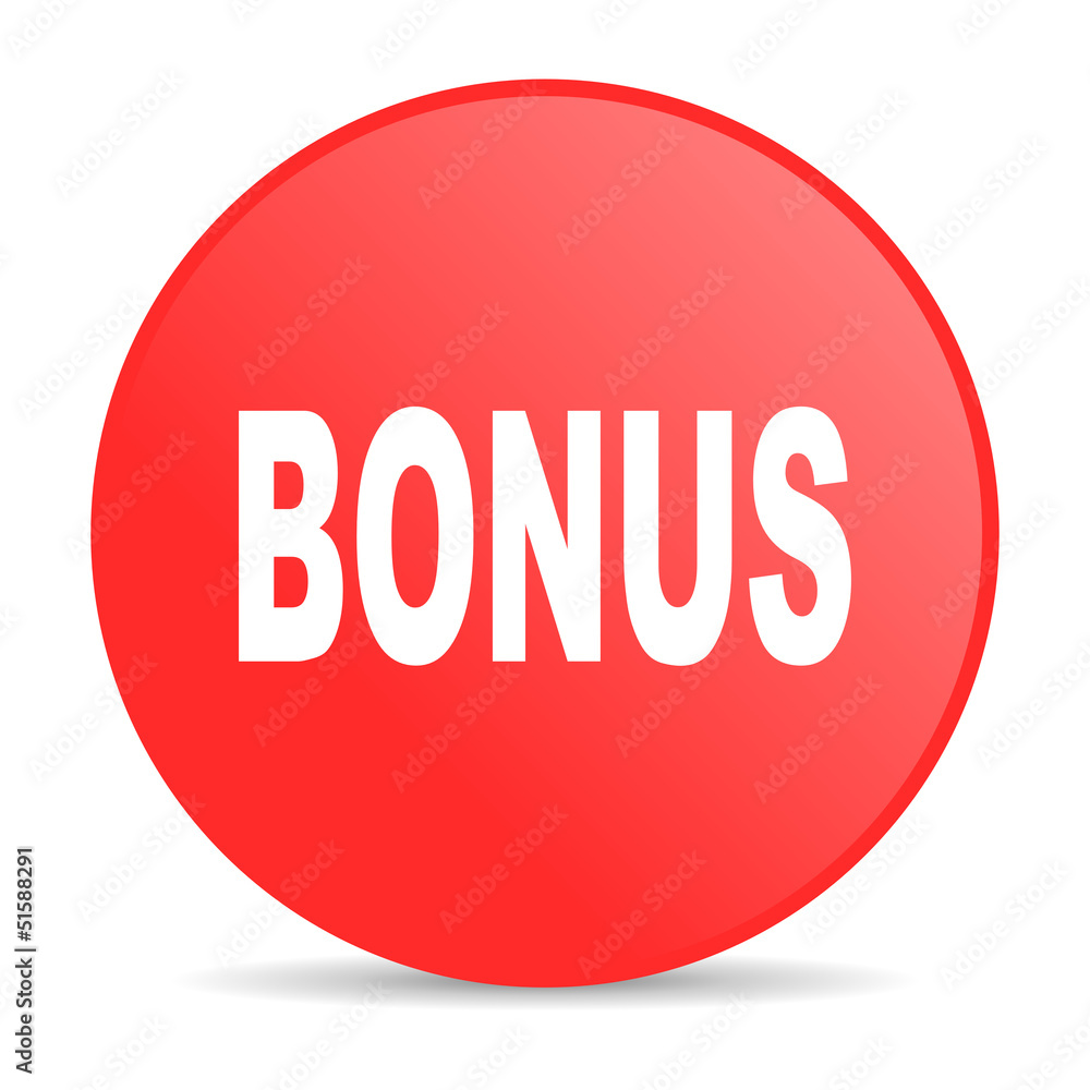 bonus red circle web glossy icon bonus red circle web glossy icon