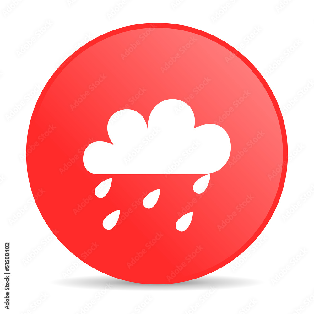 weather forecast red circle web glossy icon weather forecast red circle web glossy icon